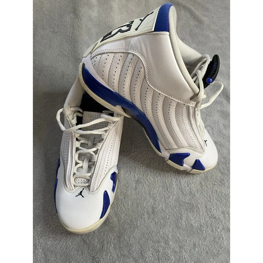 Jordan Air Jordan 14 Retro Hyper Royal 2020 Men's Sneakers White Blue 487471-104